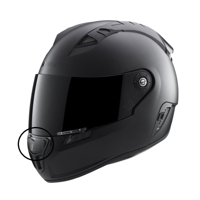 Schuberth SR1 knapp med ventilasjon, svart blank