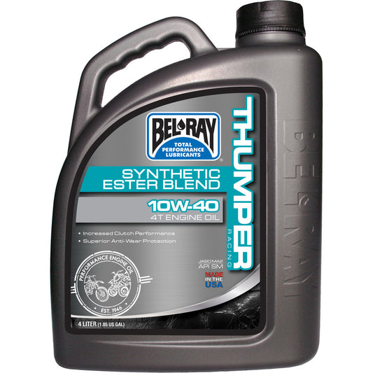 Bel-Ray Thumper Racing 10W-40 Synthetic Ester Blend 4T Motorolje 4L
