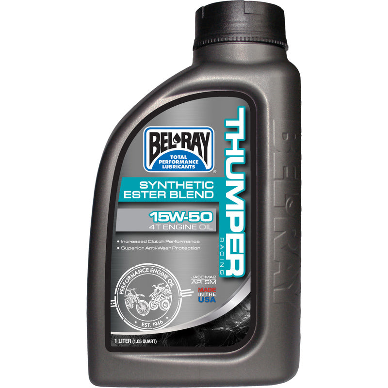 Bel-Ray Thumper Racing 15W-50 Synthetic Ester Blend 4T Motorolje 1L