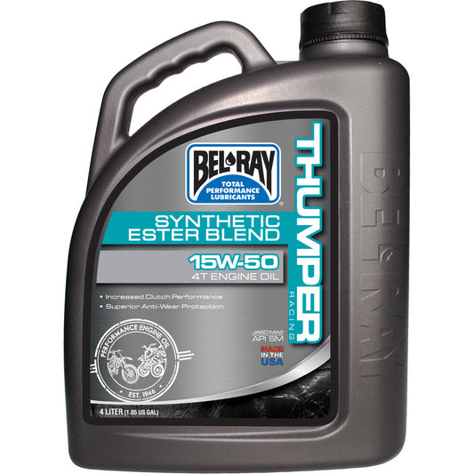 Bel-Ray Thumper Racing 15W-50 Synthetic Ester Blend 4T Motorolje 4L