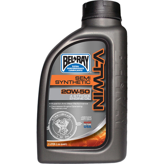 Bel-Ray V-Twin 20W-50 Halvsyntetisk Motorolje 1L