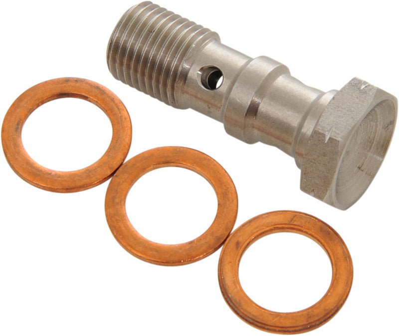 Goodridge Dobbel banjo bolt 10 X 1.25mm med pakninger SS