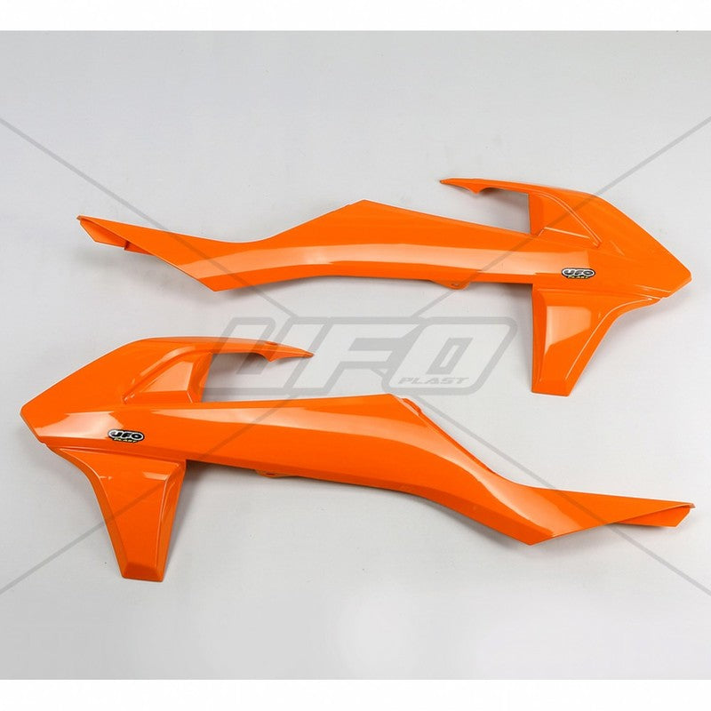 UFO Radiatordeksler KTM125-525 SX/SXF 16-18 EXC/EXC-F 17-19 Oransje 127