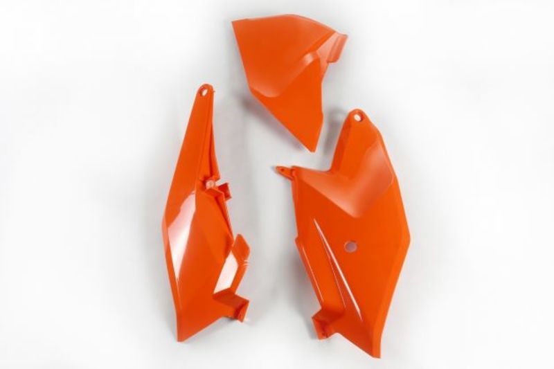 UFO Side number plates + left airbox cover KTM SX85 18-24 Orange 127