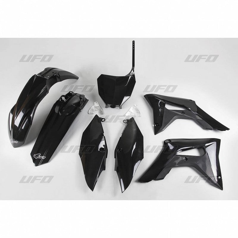 UFO Plastikksett 5-deler Svart 001 CRF250R 18-21 / CRF450R 2017-20