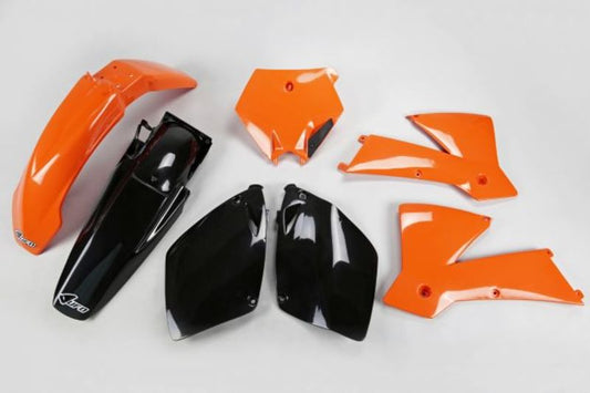 UFO Plastikksett 5-deler original KTM SX125-520 2T/4T 03 Oransje/svart