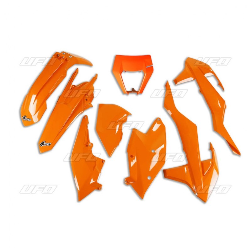 UFO Plastsett 6-deler Oransje 127  KTM EXC/EXC-F 125-450 17-19