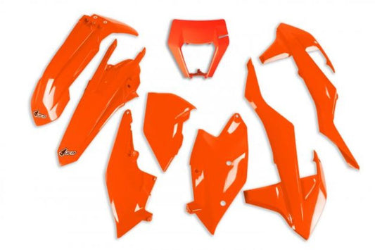 UFO Plastikksett 6-deler Fluo Oransje KTM EXC/EXC-F 125-450 17-19
