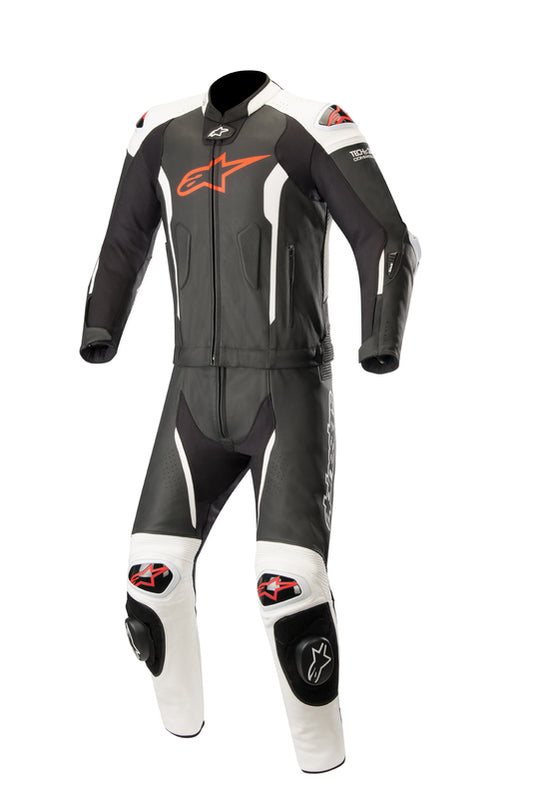 Alpinestars Skinndress Missile Tech Air 2-delt Svart/Hvit/Fluorescerende 48