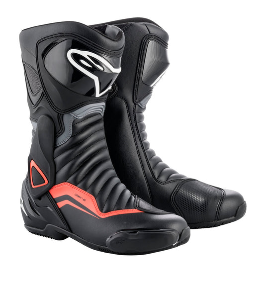 Alpinestars Boots SMX-6 v2 Svart/Grå/Rød fluo 42