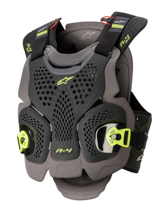 Alpinestars Beskyttelsesvest A-4 Max Black/Yellow Fluo XS/S