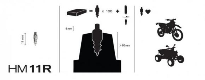 MaxiGrip Pigger 11mm Racing 100stk Inkluderer monteringsverktøy