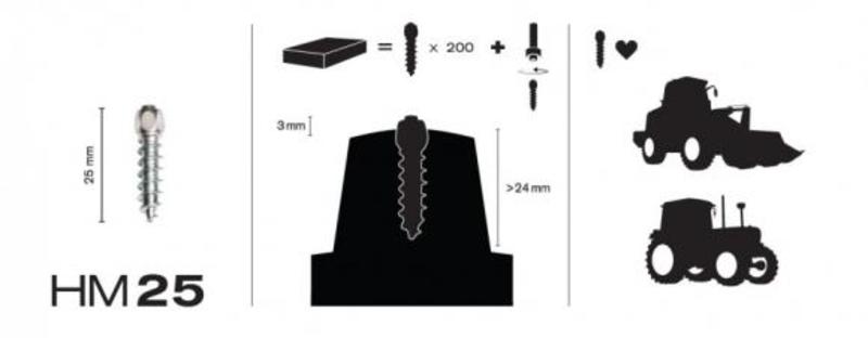 MaxiGrip Studs 25mm 150pcs inc installation tool