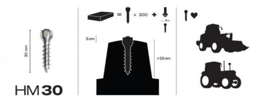 MaxiGrip Studs 150pcs. 30mm Inc installation tool