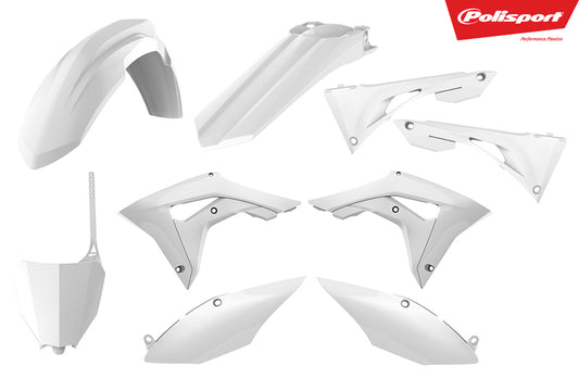 Polisport plastsett CRF250 18-21/CRF450 17-20 hvit (1)