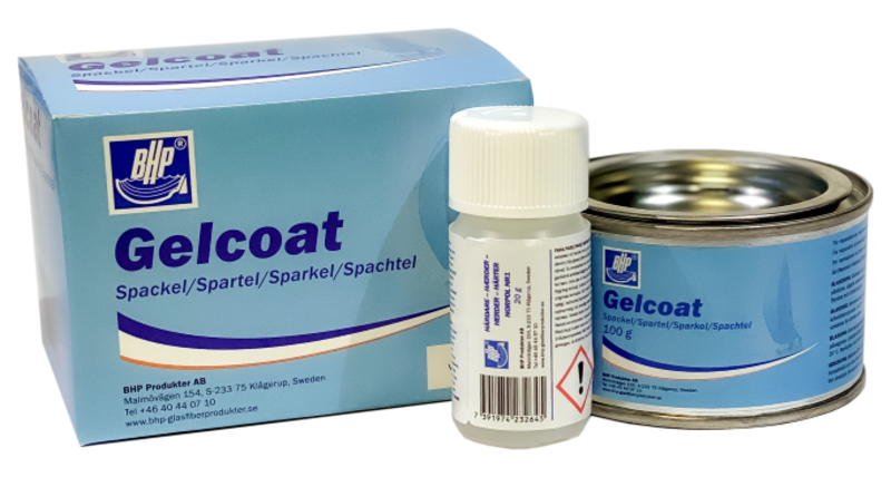 BHP Gelcoat-Filler 100g 10140 hvit inkl. herder