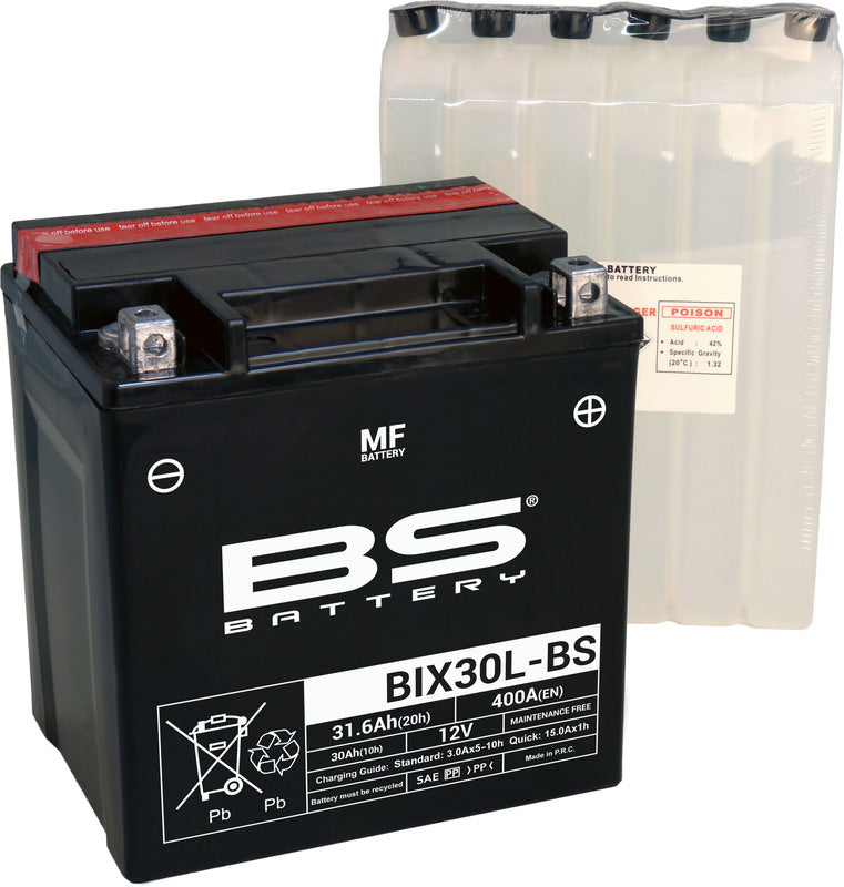 BS Battery BIX30L-BS MF (cp) Vedlikeholdsfritt