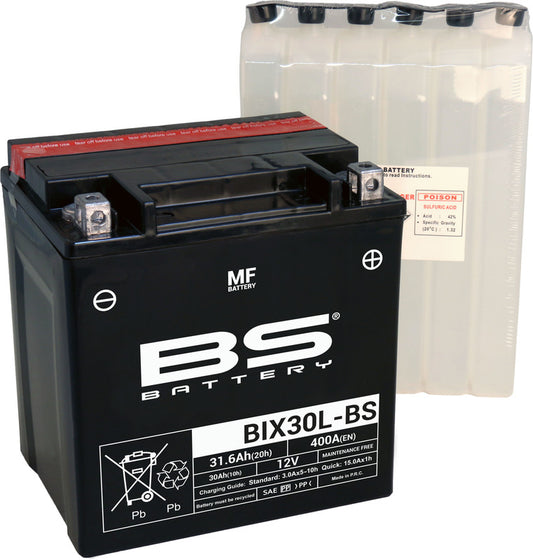 BS Battery BIX30L-BS MF (cp) Vedlikeholdsfritt