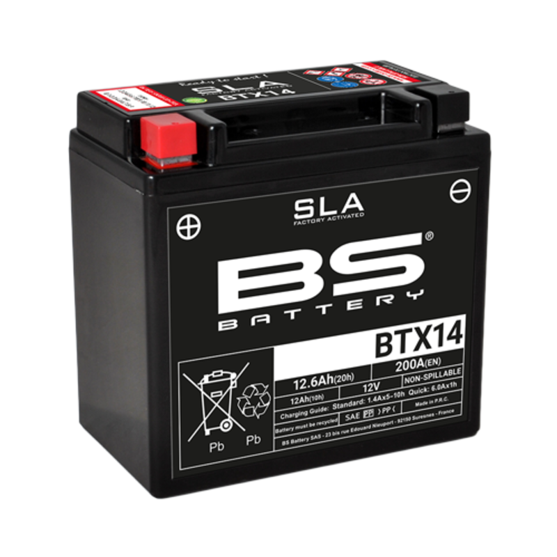 BS Battery BTX14 (FA) SLA - Forseglet og aktivert (4)