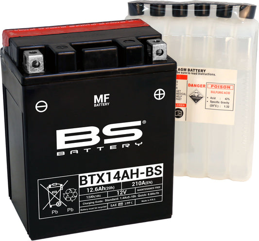 BS Batteri  BTX14AH-BS MF (cp) Vedlikeholdsfri