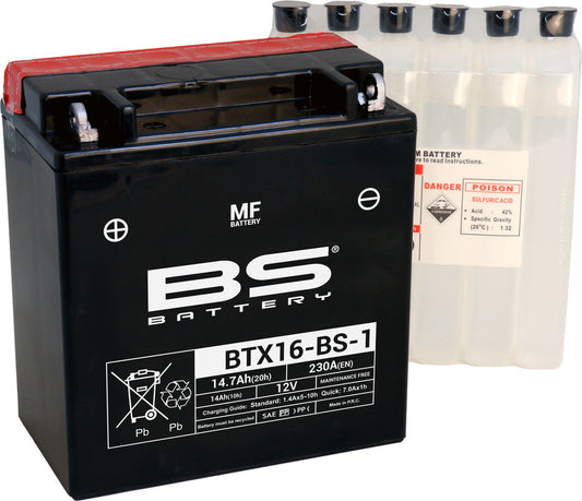 BS Battery  BTX16-BS-1 MF (cp) Vedlikeholdsfri