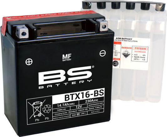BS Battery  BTX16-BS MF (cp) Vedlikeholdsfri