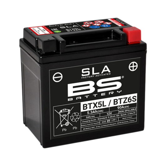 BS Battery BTX5L/BTZ6S (FA) SLA - Forseglet og aktivert