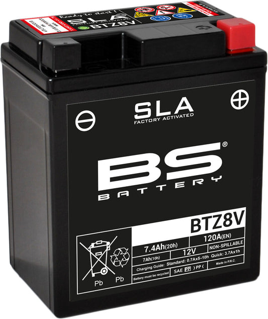 BS Batteri BTZ8V (FA) SLA - Forseglet og Aktivert