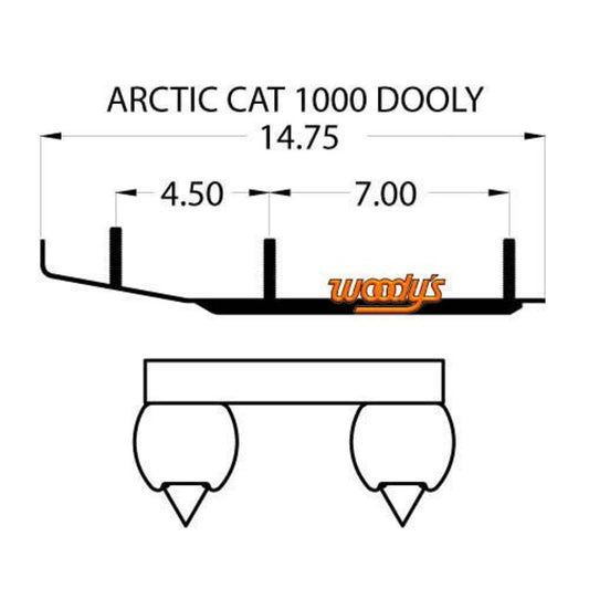 Woodys Dooly Arctic Cat Trail Runners 6" 1 stk/pakke