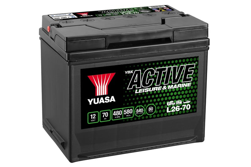 Yuasa L26-70 Active Fritidsbatteri 12V 70Ah 480A Merk: Pall last (18)