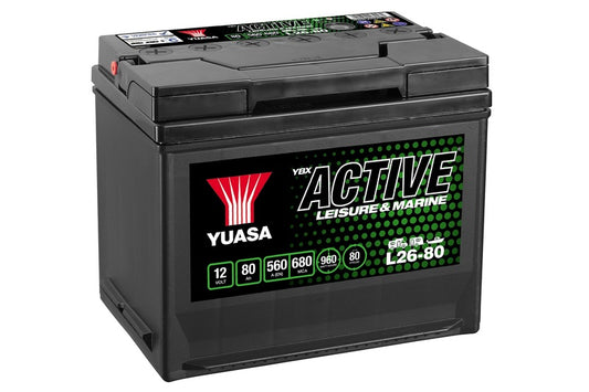 Yuasa L26-80 Active Fritidsbatteri 12V 80Ah 560A Merk: Pall last (18)