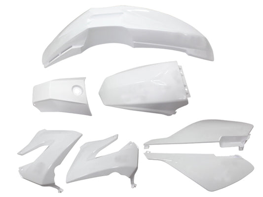 Tec-X Karosserisett, Hvit, Derbi Senda R X-Treme 03-10, SM X-Treme 02-10