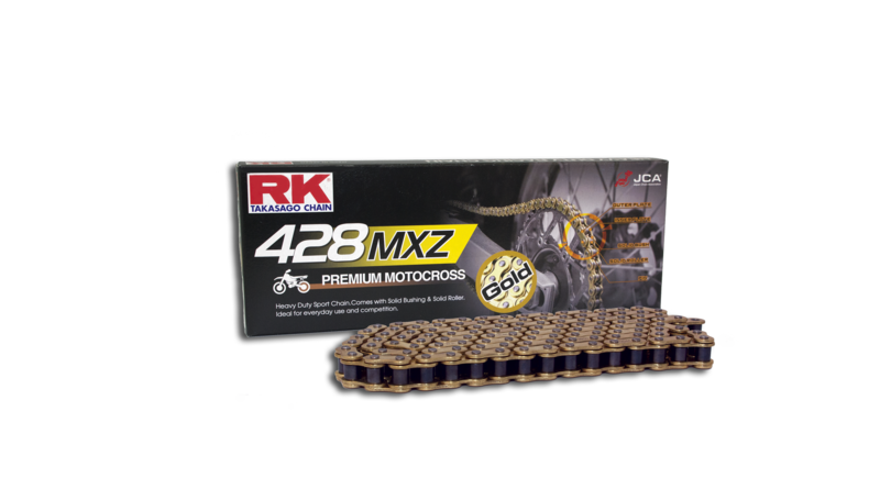 RK GB428MXZ Offroad/Street Kjede Gull +CL (Connect.link)