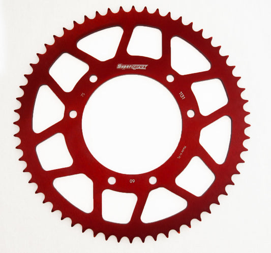 Supersprox Bakre Drev, Rød, 60 tenner (420), Ø105mm, Aprilia, Derbi, Drac