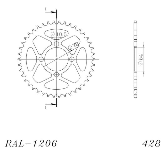 Supersprox Alu Bakre tannhjul HO CBR125 04-10 Rød 42
