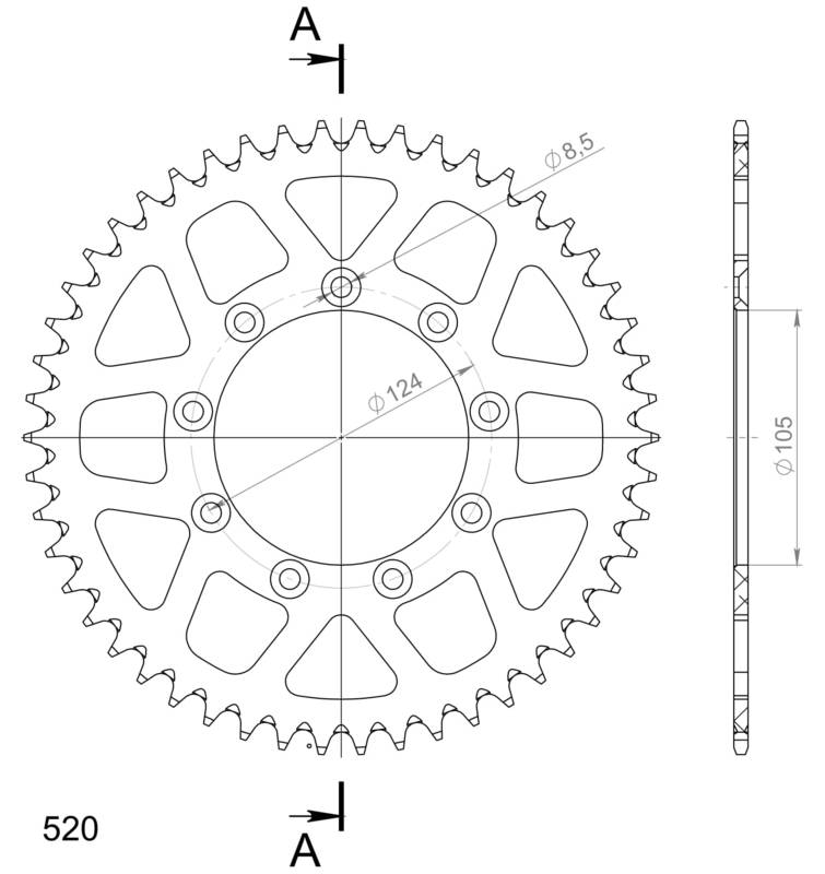 Supersprox Alu bakdrev TM Blå 50