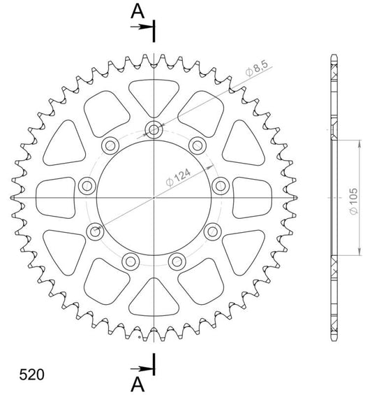 Supersprox Alu bakdrev TM Blå 50