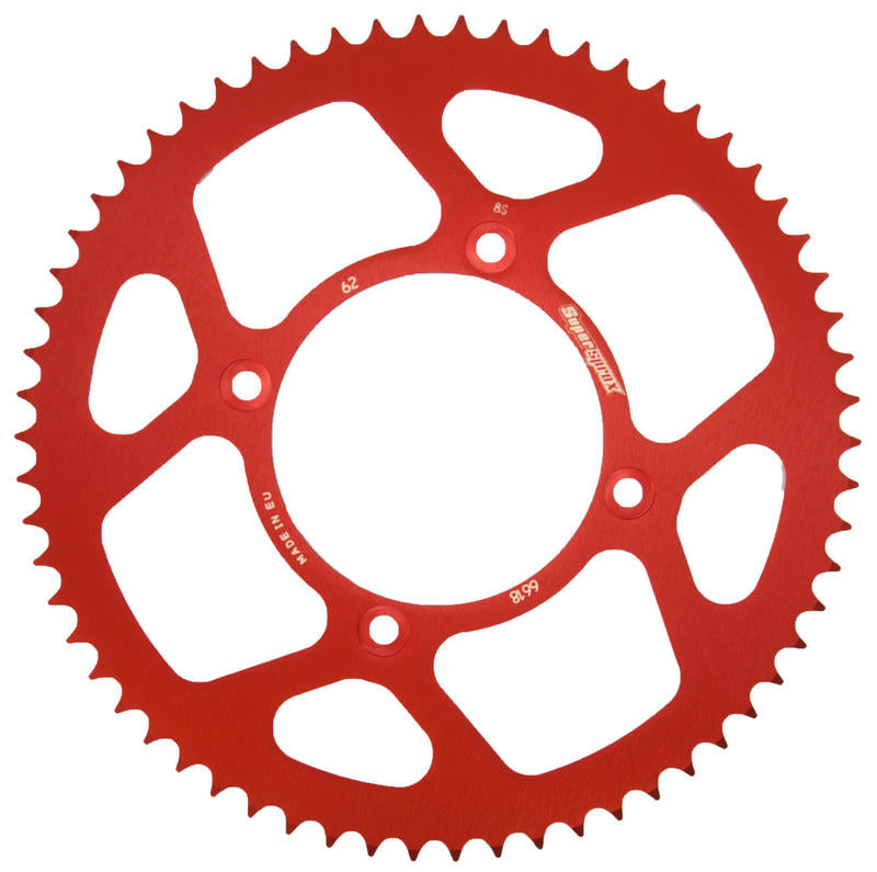 Supersprox Bakdrev, Rød, 62 tenner (420), Ø100mm, Beta RR 05-