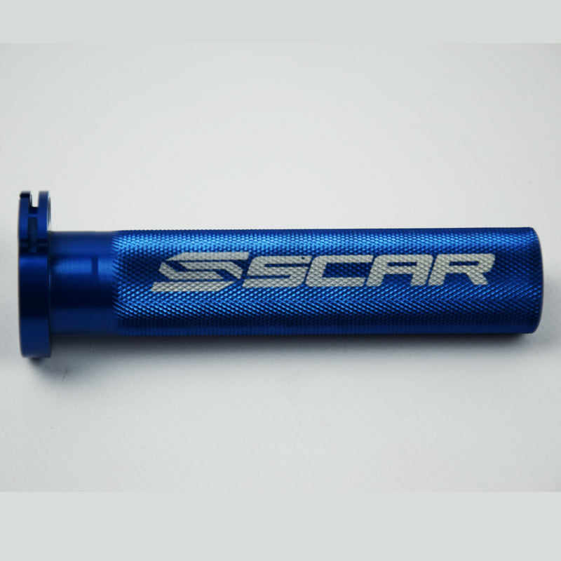 Scar Aluminium Gassrør + Lager - Kawasaki/Suzuki/Yamaha - Blå farge