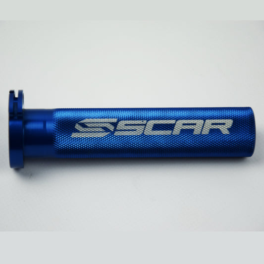 Scar Aluminium Gassrør + Lager - Kawasaki/Suzuki/Yamaha - Blå farge