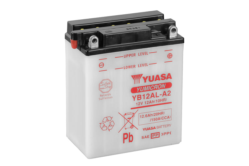 Yuasa Batteri, YB12AL-A2 (cp) med syrepakke (4)