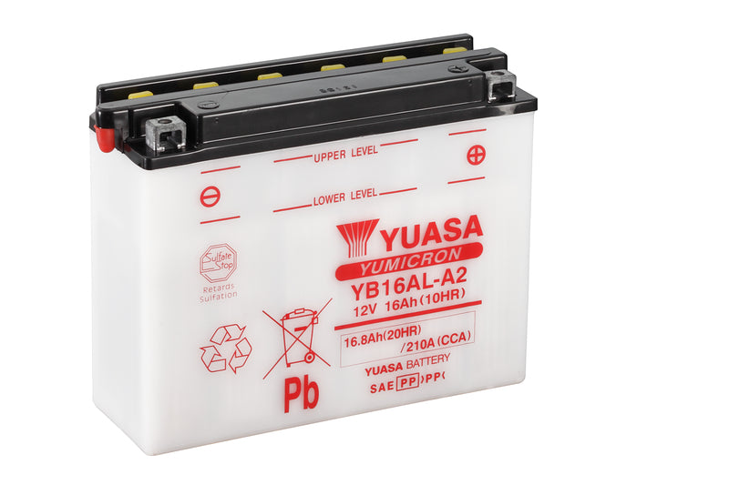Yuasa Batteri YB16AL-A2 (cp) med syrepakke (4)