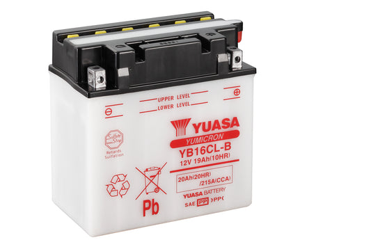 Yuasa Batteri, YB16CL-B (cp) med syrepakke (2)