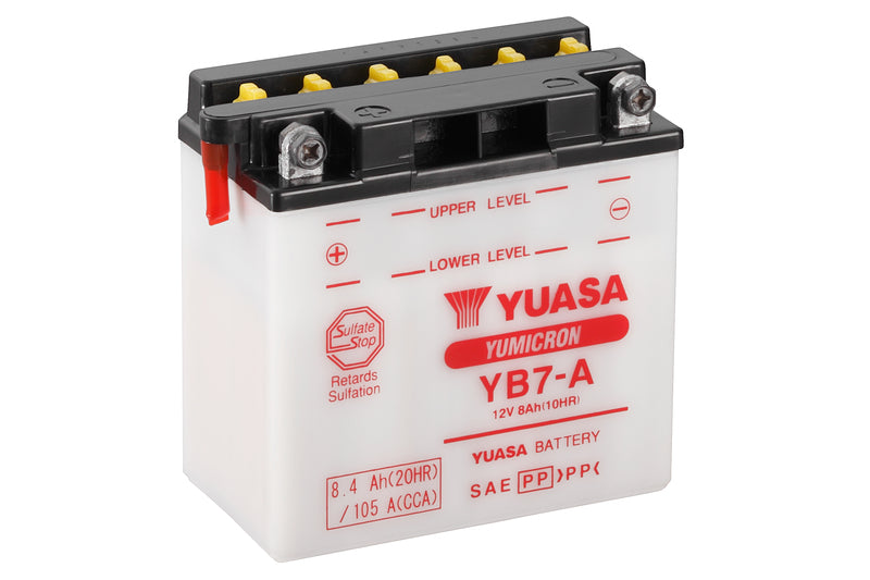 Yuasa Batteri,YB7-A (cp) med syrepakke (5)