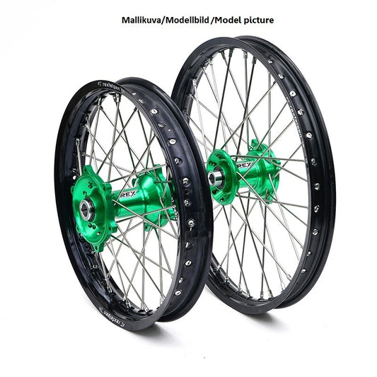 REX WHEELS 18-2,15 ALLE KX/KXF 03-.. SVART FELG/GRØNT NAV 25MM