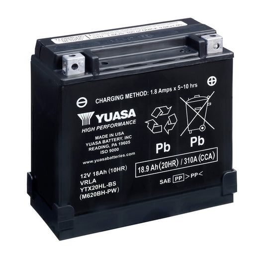 Yuasa Batteri, YTX20HL-BS-PW (cp) med syrepakke