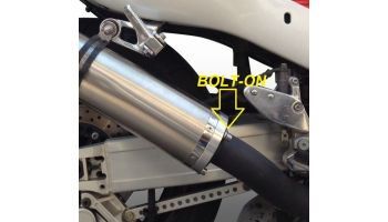 GPR Kawasaki ZXR 400 R 1990/98 EC-Approv. bolt-on silencer Inox Tondo / Round