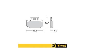 ProX Rear Brake Pad KX125/250/500 '89-94 + RM125/250 '89-95