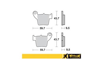 ProX Rear Brake Pad CR125/250 '02-07 + CRF150/250/450R '02-1