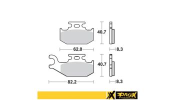 ProX Front Brake Pad LT-A400 '08-11 + LT-A450 '07-10 (Right)